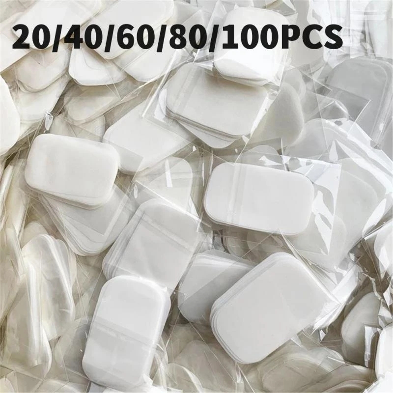 Eva Foam Sheet - 20/50/60/80/100 ピース/ロットポータブルバス手洗いスライスシート屋外旅行香り発泡石鹸紙バスクリーン石鹸タブレット