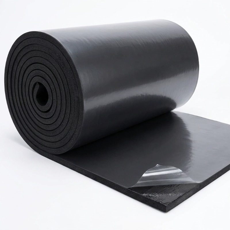 Eva Foam Sheet - 自己粘着式ブラックフォーム断熱パッド 防音・断熱 防水 難燃性 簡単カット DIYフォームシート