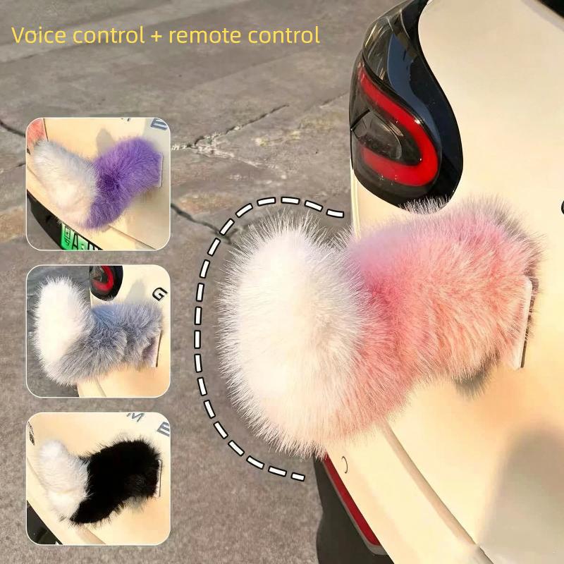 Easy Cosplay Prop - 車用電動小型テールデコレーション、音声制御、可愛いコスプレ小道具、簡単装着、自動車外装アクセサリー、セダン、SUV、コスプレ用