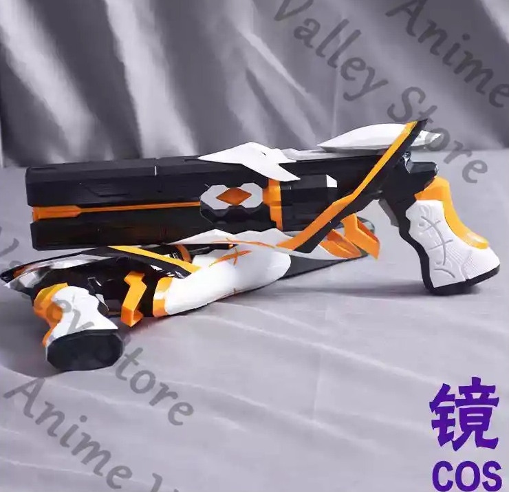 Cosplay Prop Pistol - アニメ崩壊インパクト3 ジフリート・カスラナ シャマシュの裁き コスプレピストルガン小道具漫画ハンドガンシューティングアイアンクリスマス小道具