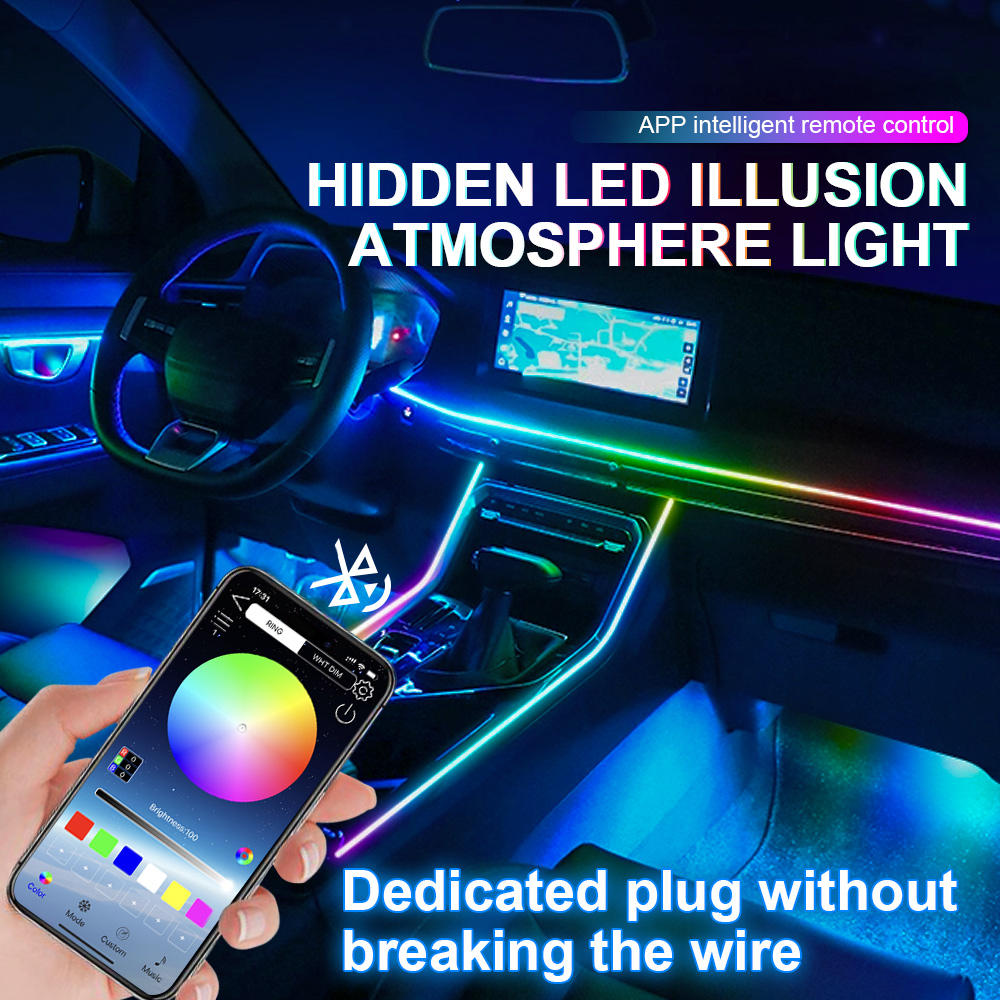 18/22 で 1 アクリル Led 車アンビエントライト  - Led El Wire のレビューと価格