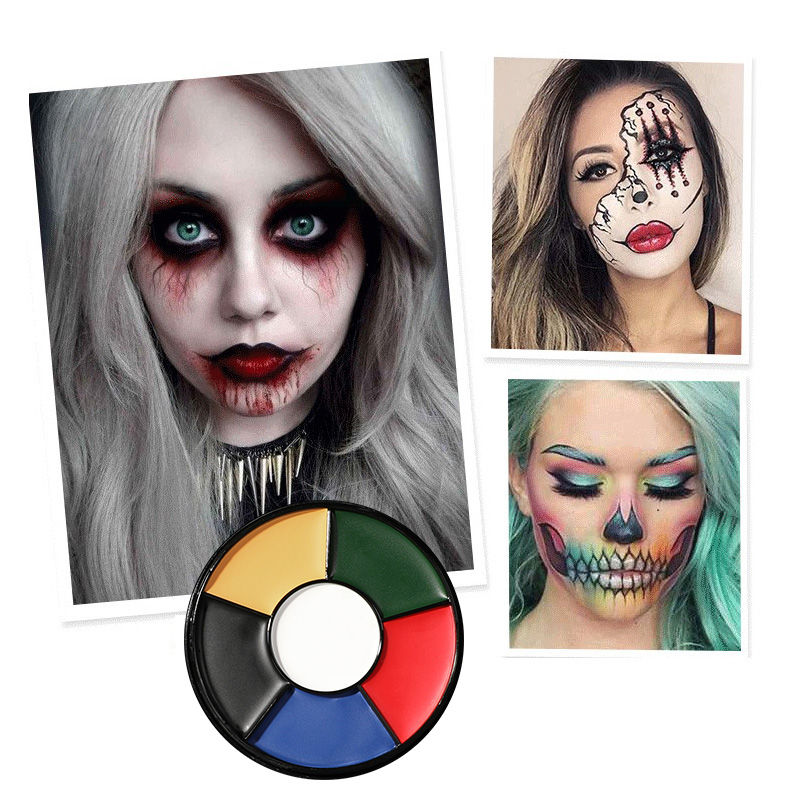 6 色オイルフェイスペイントパレットハロウィンパーティー迷彩 - Body Paint Sfx のレビューと価格