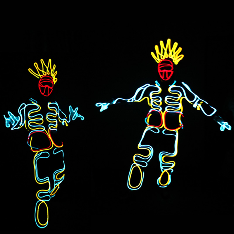 ELワイヤーLEDライトアップ服 LED衣類 メンズ ナイト - Led El Wire のレビューと価格