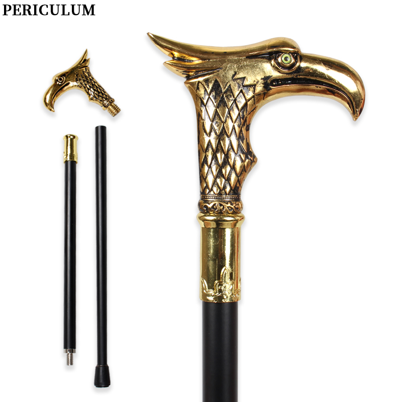光沢のある金色の鷲の頭が付いた曲線ハンドルのヴィンテージ風取 - Detachable Cosplay Prop のレビューと価格