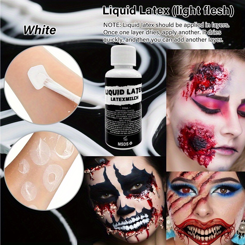 2個入り液体ラテックスハロウィンSFXメイクアップキット、透 - Body Paint Sfx のレビューと価格