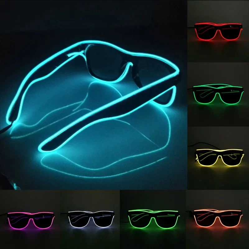光るメガネ ELワイヤー LEDメガネ 光るパーティー用品  - Led El Wire のレビューと価格