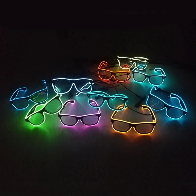 光るメガネ ELワイヤー LEDメガネ 光るパーティー用品  - Led El Wire のレビューと価格