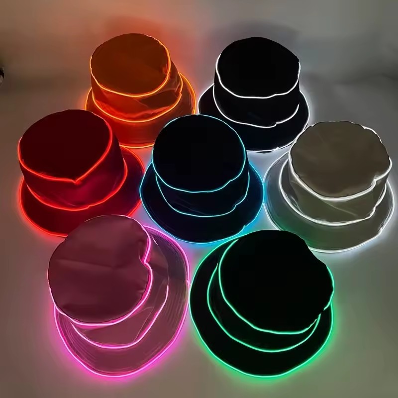 単色スタイルビーチLEDキャップ発光フィッシャーマンハットE - Led El Wire のレビューと価格
