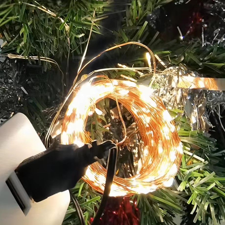 銅線LEDクリスマスライトストリング,5 m, 10 m,  - Led El Wire のレビューと価格