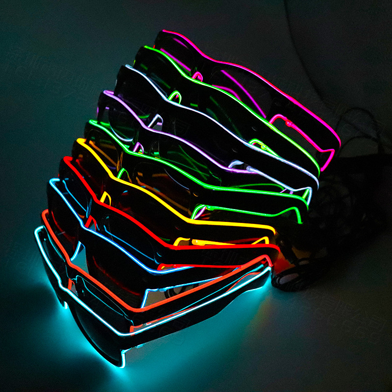 1PC 点滅 EL ワイヤー Led メガネ発光パーティー装 - Led El Wire のレビューと価格