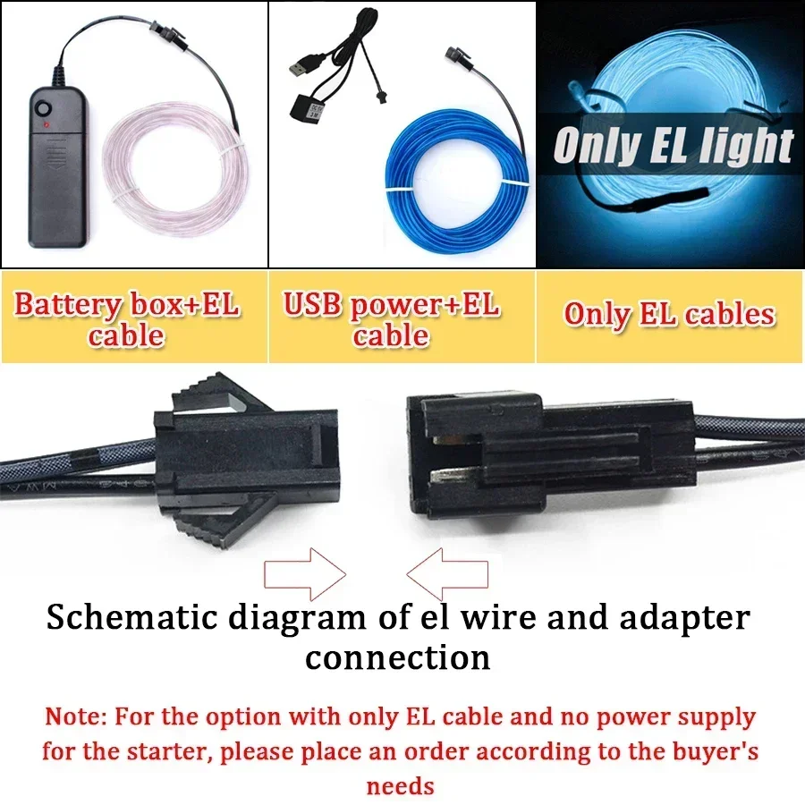 1 メートル/3 メートル/5 メートル柔軟なネオンライトボ - Led El Wire のレビューと価格