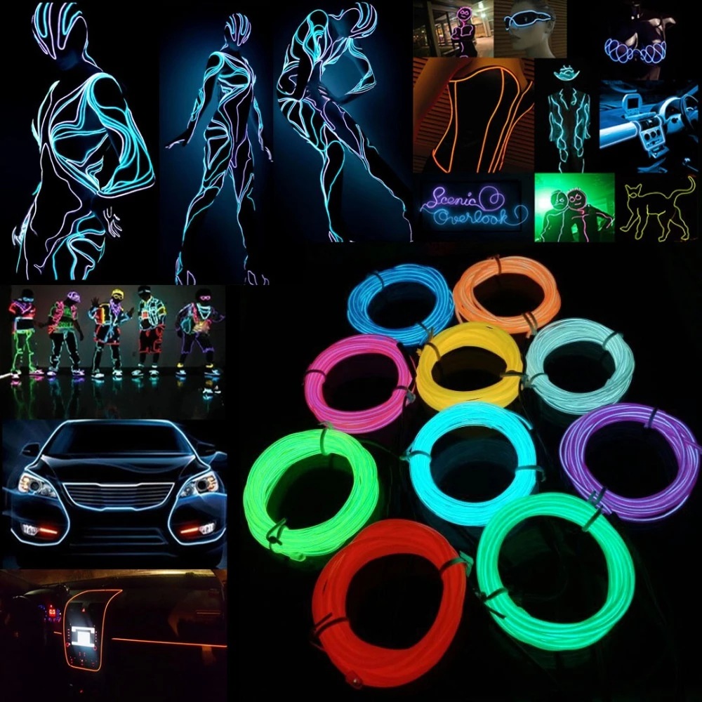 10 メートル/5 メートル/3 メートル/1 メートル 3 - Led El Wire のレビューと価格